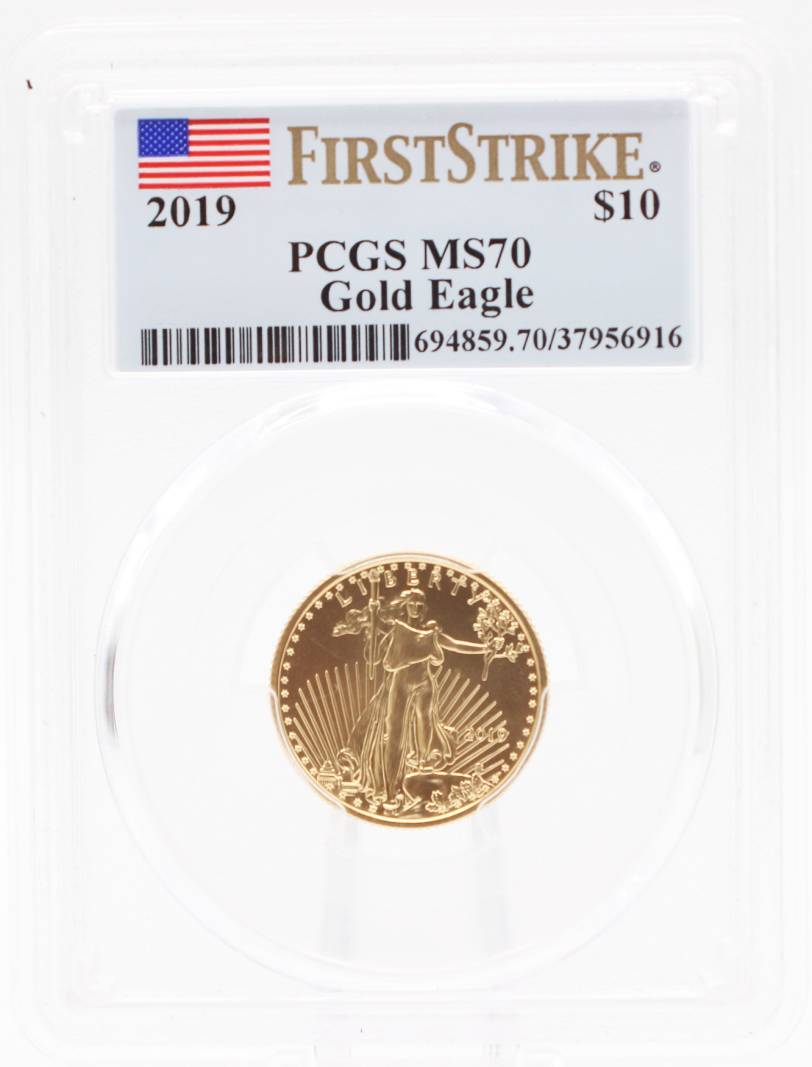 2019 PCGS MS70 $10 Gold American Eagle First Strike